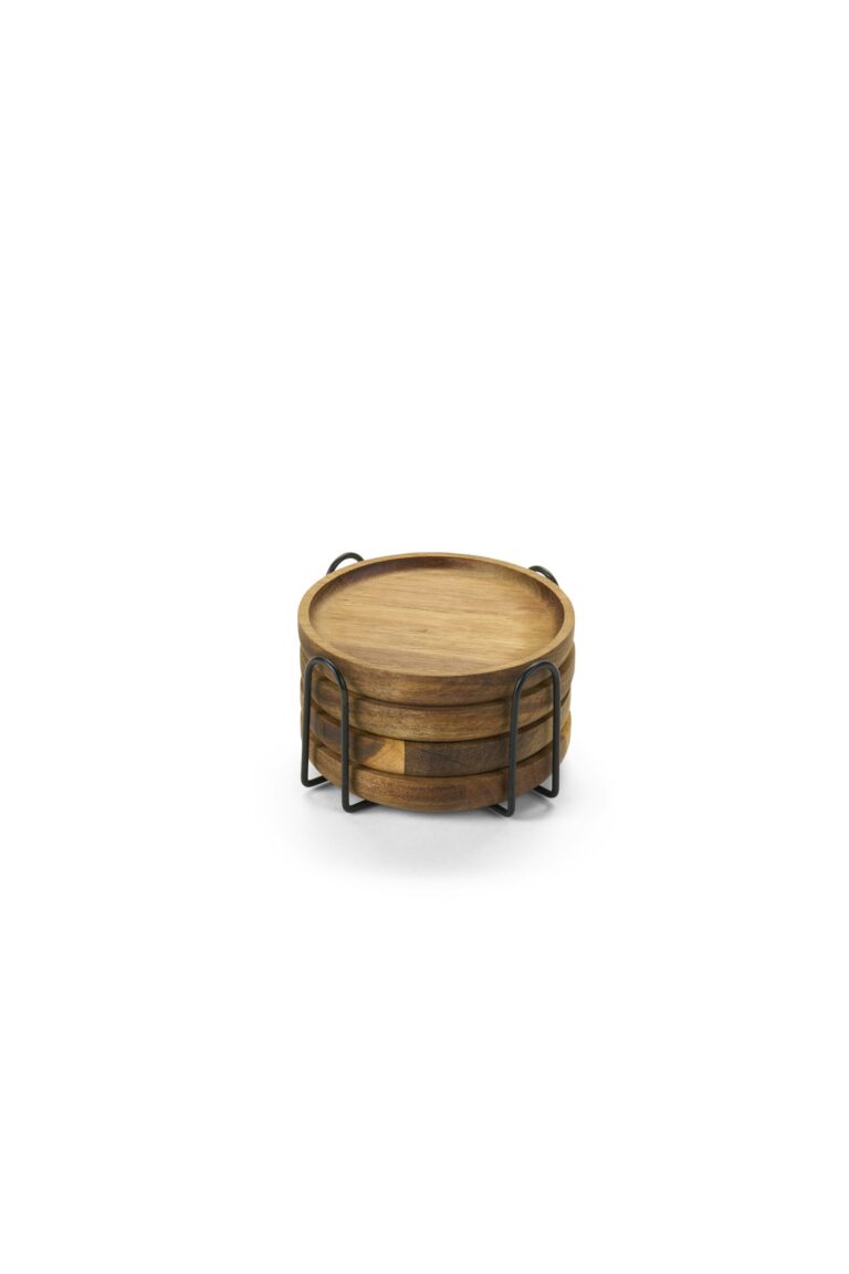 Hardwood Coaster Set